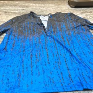 Woman’s new blue top